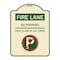 Signmission Fire Lane No Parking Keep Clear All Times Heavy-Gauge Aluminum Sign, 24" x 18", TG-1824-24004 A-DES-TG-1824-24004 - alternate 1